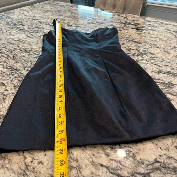 Betsey Johnson Little Black Dress One Shoulder Bodycon Minidress Holiday Party M - Picture 5 of 6